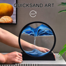 3D Moving Sand Art – Liquid Motion Deep Sea Sandscape with Round Glass Frame (1 Pc)