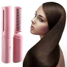 Portable Cordless Hair Straightener Bursh (1 Pc)
