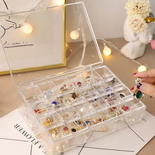 2 layer Acrylic Jewelry Storage Box Dustproof Earring Box(1 Pc / 30 Compartment)