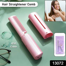 Portable Cordless Hair Straightener Bursh (1 Pc)